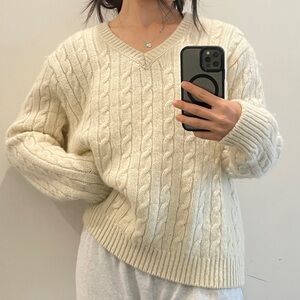 brandy melville cable knit sweater